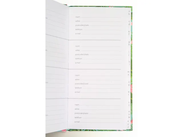 Adresboek Kangaro 9,5x18cm hardcover met elastieksluiting 80 pagina's