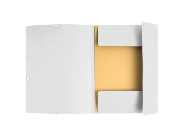 Elastomap 3 kleppen glanskarton 400g/m2 - A4-Wit