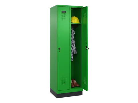locker,HxBxD 1950x600x500mm,2vak,vak B 300mm,draaigrendel,sokkel