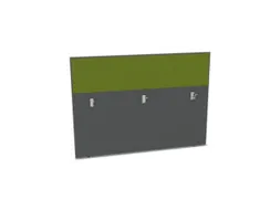 baliepaneel bureau aanbouw achter MS-donkergrijs BN7048-groen 1600mm