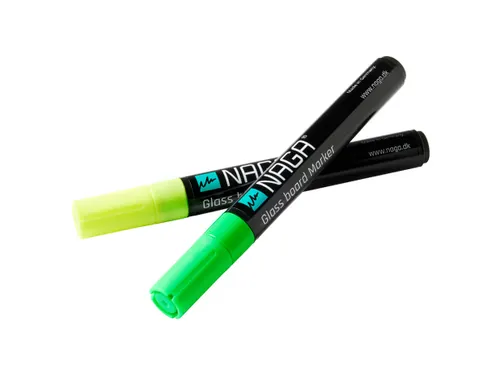 Krijtmarker 4,5mm Naga set a 2 st. groen/geel