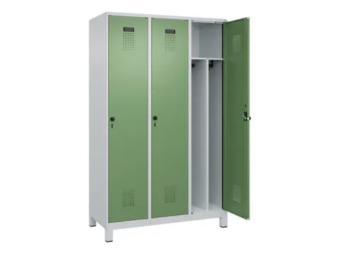 locker voor scheiding van kleding,HxBxD 1950x1200x500mm,3vak