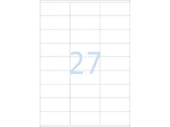 Etiketten universele labels A4 permanent 70x32mm Wit 2700 stuks