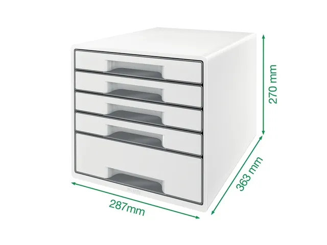 Ladenblok Leitz WOW Cube 5 laden wit/blauw