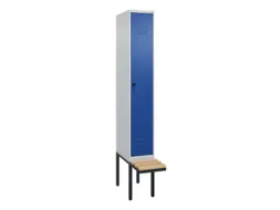 locker met bank,HxBxD 2120x300x815mm,1vak,vak B 300mm,draaigrendel