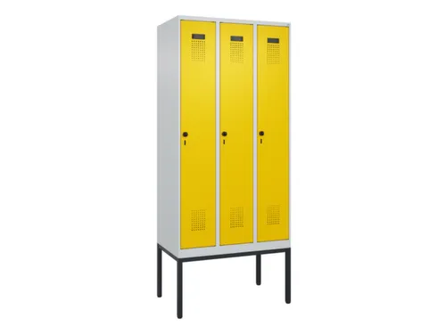 locker,HxBxD 2120x900x500mm,3vak,vak B 300mm,draaigrendel