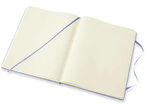 Notitieboek Moleskine XL 190x250mm blanco hard cover hydrangea blue