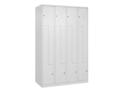 Z-garderobekast,HxBxD 1850x1200x500mm,vak B 150/300mm,cil.-slot