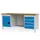 werkbank,m. achterwand,HxBxD 859x2000x750mm,multiplexblad