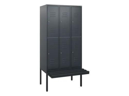 Dubbeldekse dekenkist,HxBxD 1950x900x815mm,3x2vak.,vak B 300mm