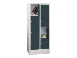 lockerkast,HxBxD 1518x600x500mm,2x4vakken,RAL7035,front RAL7016 - 2