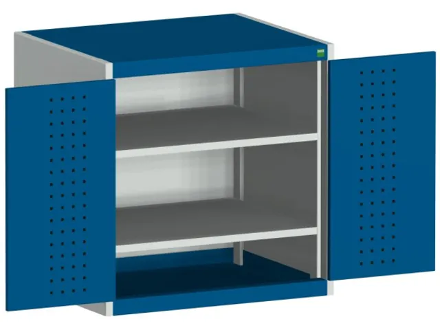 kast met geperforeerde platen,HxBxD 800x800x650mm,2xStalen bodem