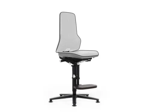 Modulaire draaistoel 590-870mmx470mm opstap glijders flexband grijs