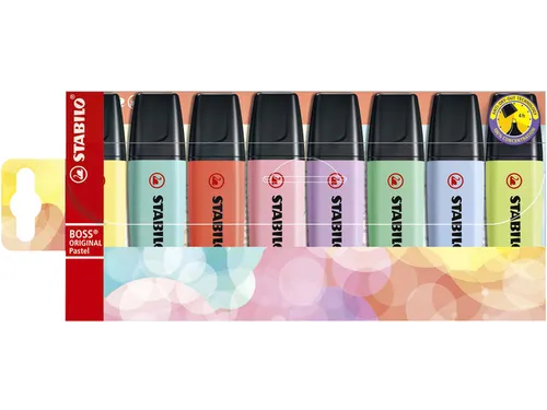 Markeerstift STABILO BOSS Original 70/8 pastel assorti etui à 8 stuks