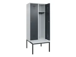 locker met bank,HxBxD 2120x800x815mm,2vak,vak B 400mm,cilinderslot