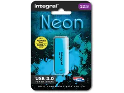 Neon USB-stick 3.0, 32GB, blauw