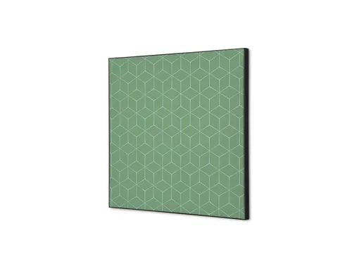 Wanddecoratie Textiel Set 40x40cm Hexagon Groen