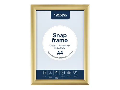 Easy-Click Kliklijst Europel A4 25mm aluminium Goud