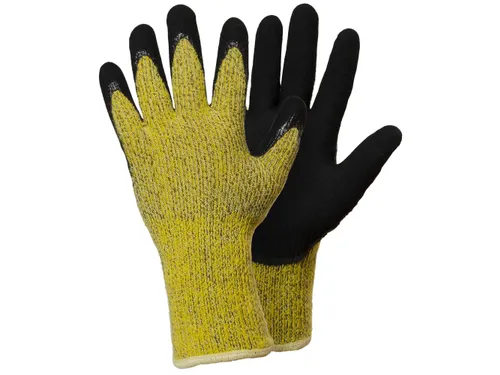 Tegera 987 snijbestendige handschoenen, zwart/geel, maat 10, per 6 paa