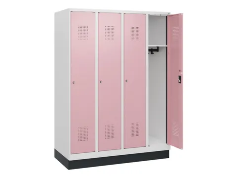 schoollocker,HxBxD 1630x1200x500mm,4vak,vak B 300mm,cil.-slot,sokkel