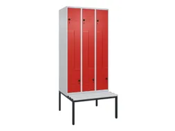 Z-garderobekast,HxBxD 2120x900x815mm,6vak,vak B 300mm,draaigrendel