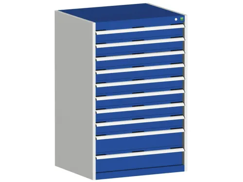 ladekast 1200x800x650mm 10laden zware lasten RAL7035 front RAL5010