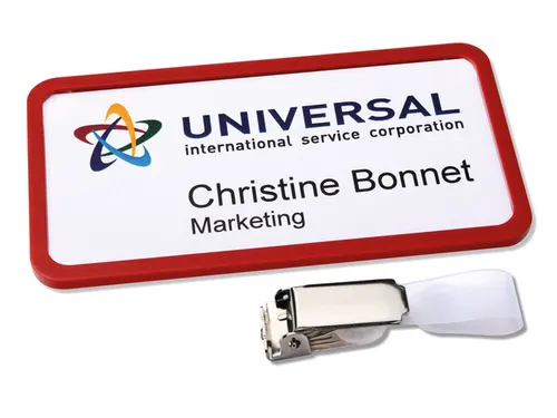 Naambadge Avery Office 43x81 20 x rood met clip