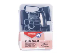 Foldbackclip zwart 32mm 12 Stuks