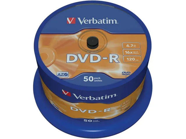 DVD-R matzilver 4.7GB 16x 50 Stuks