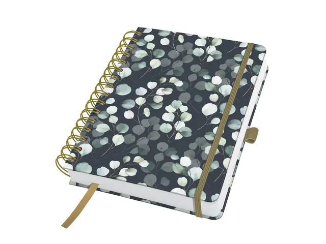 Notitieboek Jolie A5 spiraal Eucalyptus Night HC punt- gelijnd 240pag