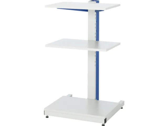 pc-station,HxBxD 1140x650x650mm,3legb.,niveaus lichtgrijs