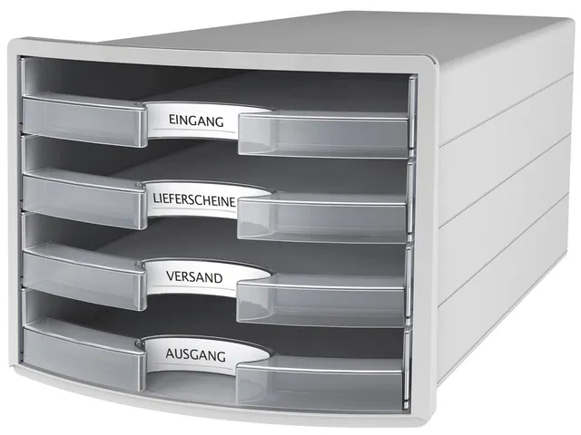 Module tiroirs HAN Impuls 4 tiroirs ouverts transparent