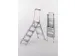 Veiligheids-vouwtrap Aluminium 1.15m 5treden Beugel Traanplaat