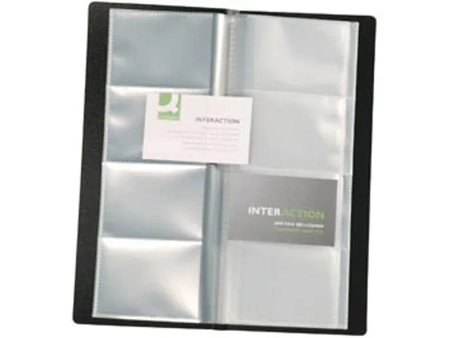 Visitekaartenmap Voor 96 Kaarten Zwart