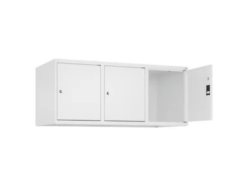 opzetkast,v. locker,3vak.,vak B 400mm,HxBxD 500x1200x500mm,vleugeldeur
