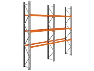 palletstelling,basis+1xaanbouw,HxBxD 3990x3950x750mm,vakl. 3000kg - 1