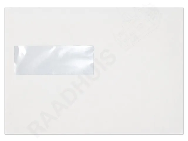 dienstenvelop venster links Raadhuis 156x220mm EA5 wit strip 500 st