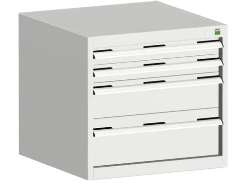 ladekast HxBxD 600x650x525mm 4laden romp RAL7035 front RAL7035
