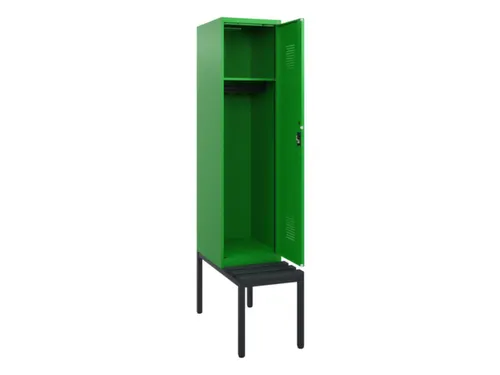 locker met bank,HxBxD 1950x400x815mm,1vak,vak B 400mm,cilinderslot
