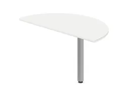 aanbouwtafel,i.h.v.,HxBxD 720-840x1200x600mm,halfrond,Bl-wit