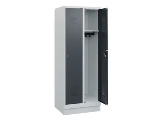 schoollocker,HxBxD 1630x600x500mm,2vak,vak B 300mm,cil.-slot,sokkel - 1