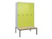 locker voor scheiding van kleding,HxBxD 2120x1200x815mm,4vak