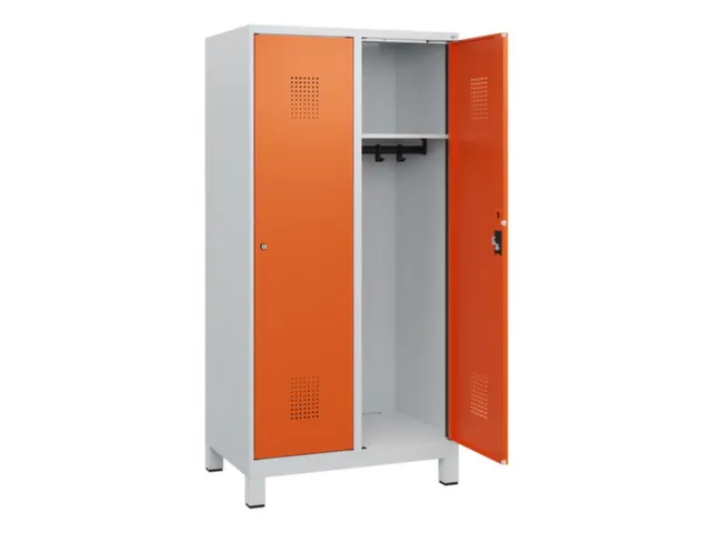 schoollocker,HxBxD 1630x800x500mm,2vak,vak B 400mm,cil.-slot,voeten