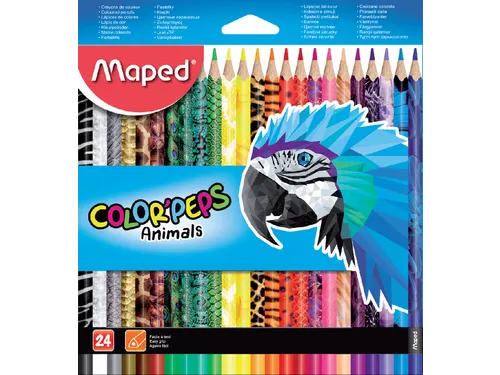 Kleurpotlood Maped Color'Peps Animals set à 24 kleuren