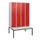 locker met bank,HxBxD 1950x1200x815mm,4vak,vak B 300mm,draaigrendel