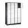 lockerkast,HxBxD 1950x1220x500mm,4x4vakken,cil.-slot,sokkel
