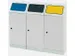 Station de tri sélectif 3x45l corps RAL7035 trappes RAL5010/RAL7016/R
