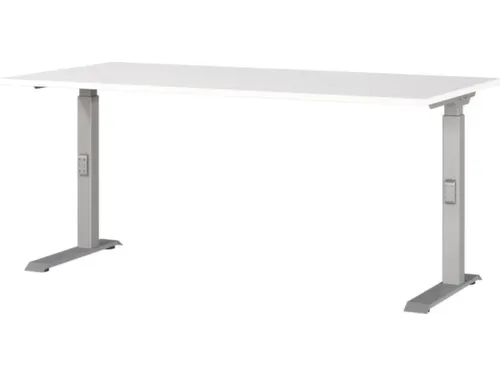 In hoogte verstelbaar bureau,HxBxD 680-910x1600x800mm,blad wit