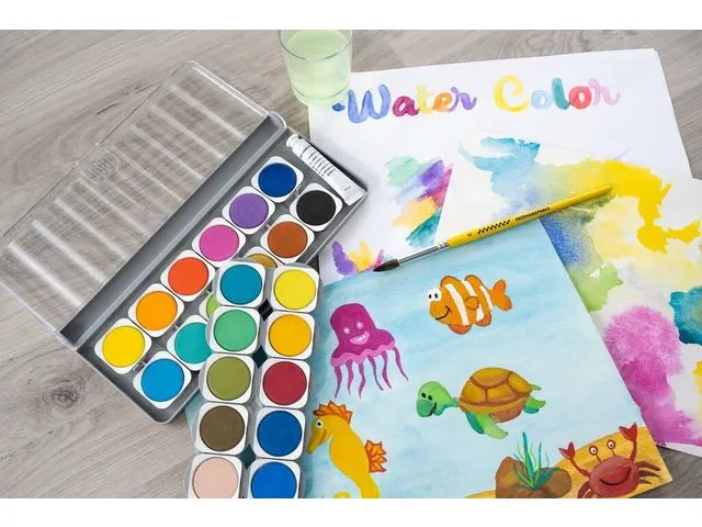 Verfdoos Eberhard Faber Winner 24 kleuren waterverf incl. mengpalet