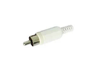 Mannelijke Rca Plug - Wit - 1